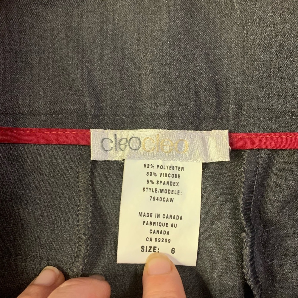 Cleo Charcoal Grey Wide Leg Dress Pants Trouser - Size 6 - Picture 3 of 7